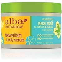 Alba Botanica Natural Hawaiian Body Scrub Sea Salt, 14.5 oz (Pack of 10)10