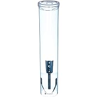San Jamar Small Pull-Type Cup Dispenser Fits 3-4.5 Oz Cone Cups, 3-5 Oz Flat Cups with Flip Caps for Restaurants, Dining Halls, and Fast Food, Plastic, 16 Inches, Blue