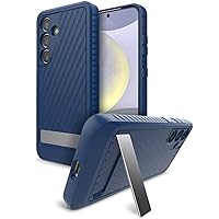 ZAGG Everest Samsung Galaxy S24 Case with Kickstand - Triple Layer Graphene-Infused Drop Protection up to 20ft, Eco-Friendly Design, Textured Grip, Navy Blue