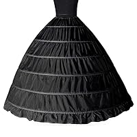 Women's Wedding Dress Underskirt For Ball Gowns 6 Hoops Diameter Crinoline Petticoat Skirt Full Slip