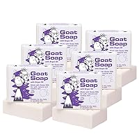 Goat Soap Value Six Packs - for Soft, Natural and Healthy Skin, Goats Milk Body Soap Bar - 6 x 100g (3.5oz) Bars - Argan Oil