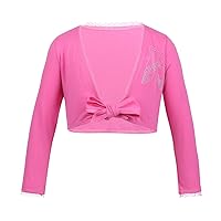 Kids Girls' Classics Long Sleeve Wrap Top Ballet Dance Ballerina T Shirt Dress Cardigan