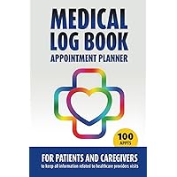 Medical Log Book: Appointment planner for patients and caregivers. Keep all information related to your healthcare providers visits (Health & Wellness)