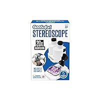 Educational Insights GeoSafari Stereoscope, Introductory Stereo Microscope for Kids, Dual Eyepiece Up to 20x Magnification, Includes 12 Rock Samples, Ages 8+
