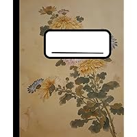 composition notebook korean painting vintage oriental painting 110 college ruled Shin Saimdang Saimdang - watermelon and mouse