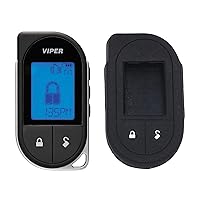 Viper 7756V 2-Way LCD Replacement Remote Control Bundled with + (1) Soft Silicone Protective Cover for Viper-Black