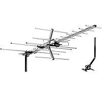 Five Star TV Antenna Indoor/Outdoor Yagi Satellite HD Antenna with up to 200 Mile Range - Attic or Roof Mount TV Antenna, Long Range Digital OTA Antenna for 4K 1080P with Mounting Pole