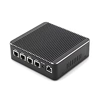 HUNSN Micro Firewall Appliance, Mini PC, OPNsense, VPN, Router PC, Celeron J4125, RS34g, AES-NI, 4 x Intel 2.5GbE I226-V LAN, 4 x USB, HDMI, SIM Slot, Console, 16G RAM, 64G SSD
