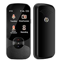 Portable Language Translator Device,Two-Way Smart Voice and Photo Translator in Real Time,Supports 106 Languages,Up to 180H Standby,Ideal for Business and Travel,black-5566