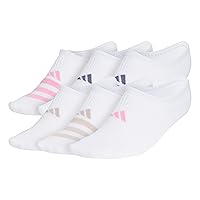 adidas womens Superlite 3.0 Super No Show Athletic Socks (6-pair) Ultra Low-profile With Targeted Cushion