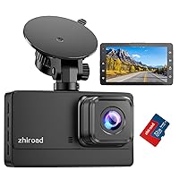 Dash Cam 1080P FHD Front Dash Camera for Cars, Dashcam with 176°Wide Angle, Night Vision, Parking Monitor,Loop Recording, G-Sensor,32G SD Card, Type C