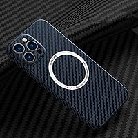 Luxury Wireless Charging Carbon Fiber Magnetic Case for iPhone 11 12 13 Pro Max 14 Plus 12Pro 13Pro 11Pro Cover,Blue,for iPhone 12