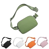 Fanny Packs for Women Men, Fashionable Waist Bags Waterproof Small Crossbody Belt Bag Bum Bag with Adjustable Strap for Running, Hiking, Walking and Travel Green