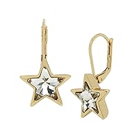 Betsey Johnson Womens Celestial Star Drop Earrings
