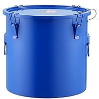 VEVOR Fryer Grease Bucket, 8 Gal Oil Disposal Caddy Carbon Steel Fryer Oil Bucket with Rust-Proof Coating, Oil Transport Container with Lid, Lock Clips, Filter Bag for Hot Cooking Oil Filtering