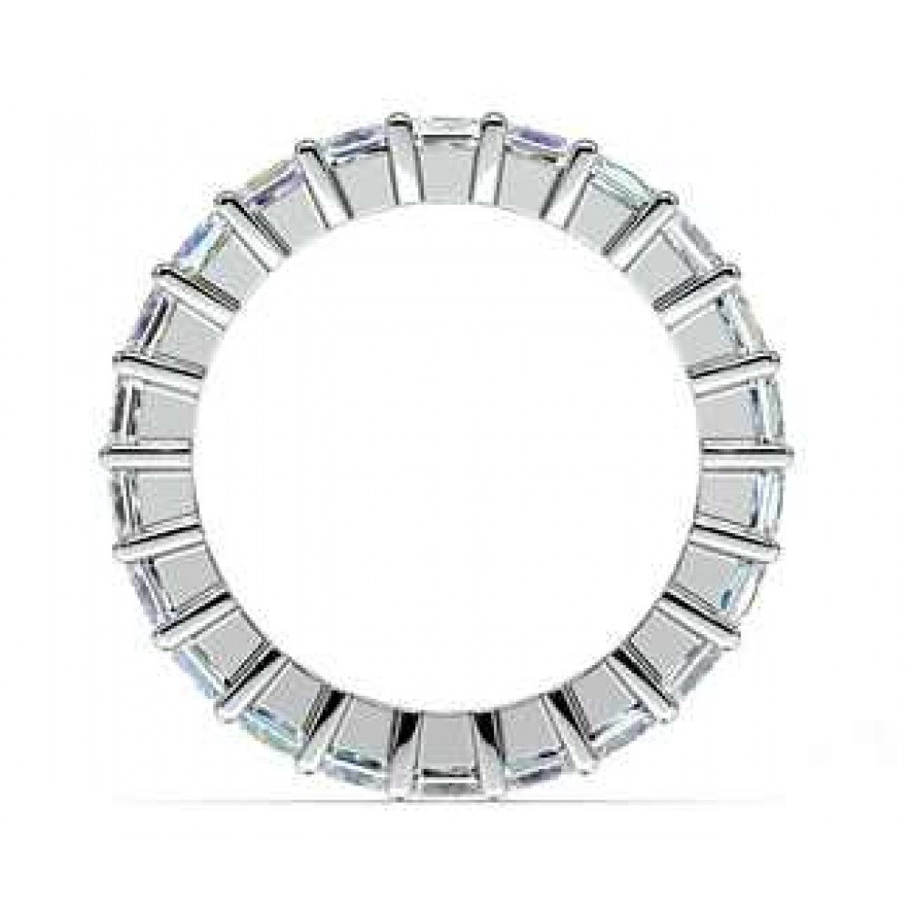 Madina Jewelry 4.00 ct Ladies Princess Cut Diamond Eternity Band in Prong Set in 18 kt White Gold