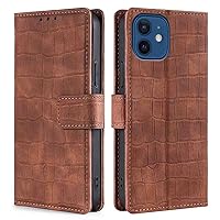 MojieRy Phone Cover Wallet Folio Case for Samsung Galaxy A13 5G, Premium PU Leather Slim Fit Cover for Galaxy A13 5G, 3 Card Slots, Good Design, Brown