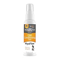 Hyalogic Coat Conditioning Spray 4oz for Dogs, Cats, and Pets - Leave-in Conditioner with Hyaluronic Acid HA, Biotin, and Zinc for Shiny Fur