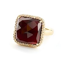 JUPITER Garnet Birthstone Rings, Natural Stone Rings, Anniversary Promise Wedding Rings for Women, Jewelry Women