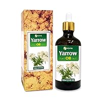 Yarrow Essential Oil (Achillea millefolium) Pure & Natural - Undiluted Uncut Premium Oil -Therapeutic Grade (100 ML with Dropper)