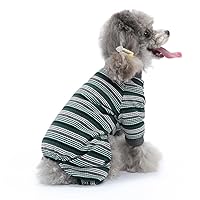 Dog Striped Pajamas, Pet Home Clothing Warm Sweater, Dog Surgical Recovery Suit, Dog Sweater is Suitable for Small and Medium-Sized Dogs