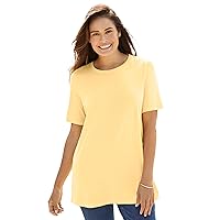 Woman Within Women's Plus Size Perfect Short-Sleeve Crewneck Tee