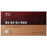Red Ginseng Black Ssanghwa Stick - Korean Traditional Healthy Boosting Drink Fermented Black Baloon Flower 10g x 60 Sticks