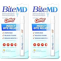 Cutter BiteMD Insect Bite Relief Stick, Analgesic and Antiseptic 0.5 Fl Oz (Pack of 2)