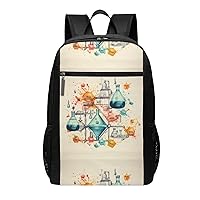 Chemistry Print Print Simple Sports Backpack, Unisex Lightweight Casual Backpack, 17 Inches
