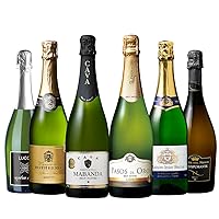 My Wine Club Set of 6 Sparkling Wine with Secondary Fermentation Method in Bottle