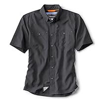 Orvis Tech Chambray Short-Sleeve Work Shirts for Men with Odor Control Thermal Regulation, and UPF 40 Sun Protection