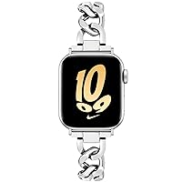 Ocaer Compatible with Apple Watch 9 Strap 41 mm 40 mm 38 mm, Women's Metal Link Bracelet Replacement iWatch Bracelet for Apple Watch Series 9 8 7 6 5 4 3 2 1 SE, Stainless Steel Jewellery for Women