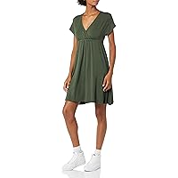 Amazon Essentials Women's Surplice Dress (Available in Plus Size)