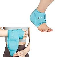 Comfytempp Wrist Ice Pack Wrap for Carpal Tunnel Relief and Ankle Ice Pack Wrap for Swelling, Plantar FA Bundles, FSA HSA Eligible, Gift for Recovery After Surgery, Men Women