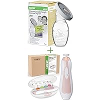 haakaa Manual Breast Pump with Food Silicone Cap 4oz/100ml and Baby Nail Trimmer Electric