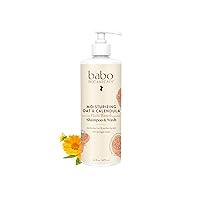 BABO Botanicals Moisturizing Oat & Calendula 2-in-1 Shampoo & Wash - for Dry or Sensitive Skin - for All Ages - Lightly Scented - Vegan - Various Sizes