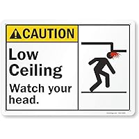SmartSign “Caution - Low Ceiling, Watch Your Head” Sign | 10