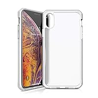 Itskins Hybrid Frost Protective Phone Case Compatible with iPhone Xs Max, Slim Hybrid Case, Anti-Yellowing, and Heavy Duty Shockproof Cover, Military Phone Case | Transparent