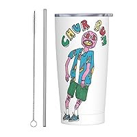 Tyler Rapper The Singer Creator Insulated Travel Tumblers 20 Oz Stainless Steel Tumbler Cup With Lid And Straw Coffee Mug For Car Office Cold Hot Drinks Water Bottle