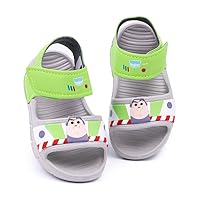 Disney Toy Story Buzz Lightyear Kids Sandals | Boys Superhero Sliders with Supportive Strap for Toddlers | Slip-on Footwear