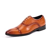 Men's Oxford Dress Classic Formal Business Cap Toe Leather Lined Derby Shoes