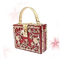 OFFSCH Box Vintage Wallet Over Shoulder Bag Clutch Handbag Evening Bag Party Handbag Lady