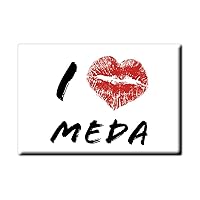 MEDA FRIDGE MAGNET LOMBARDIA (MI) MAGNETS ITALY SOUVENIR I LOVE GIFT CALAMITA (Var. KISS)