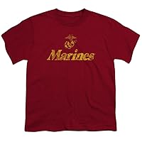 US Marine Corps Retro Logo Unisex Youth T Shirt for Boys and Girls