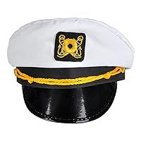 Rhode Island Novelty White Captain's Hat, One per Order
