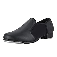 Linodes Unisex PU Leather Slip On Tap Shoe Dance Shoes for Women and Men's Dance Shoes
