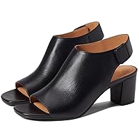 MOOMMO Women Chunky Block Heel Booties Sandals Open Square Toe Cutout Ankle Boots Backless 2