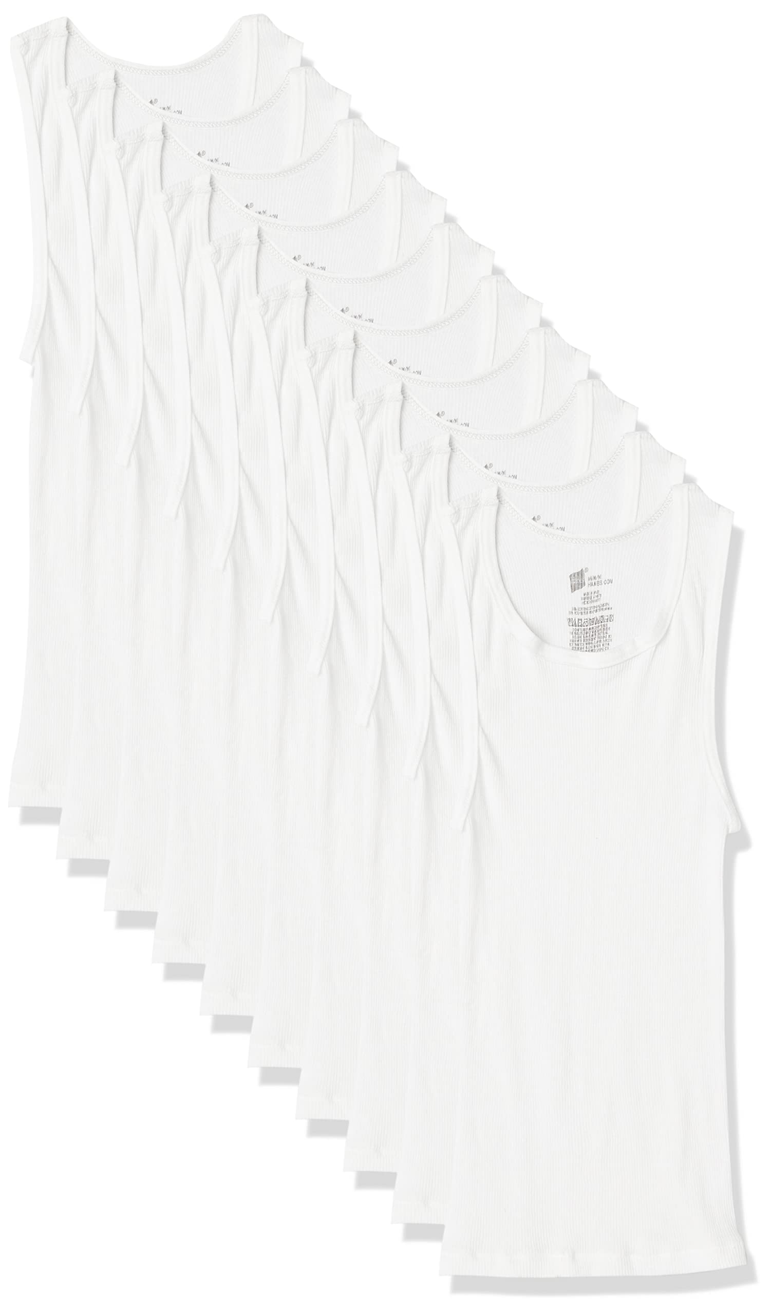 Hanes boys Ecosmart Cotton Tank Undershirt 10-Pack