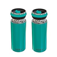 Asobu Multi Can Cooler Insulated Sleeve for Discreet Drinking fits for Slim and Standard 12 ounce and 16 Ounce Hard Seltzer, Soda, Beer or Energy Drink Cans comes with Straw, 2 pack (Teal)…