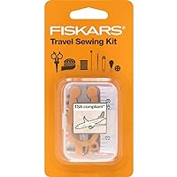 Fiskars Sewing Kit - 27-Piece Travel Sewing Set with Case - Craft Supplies - Orange